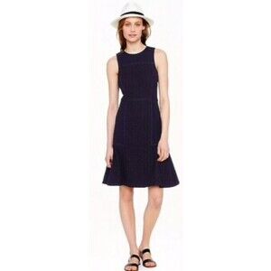 J. Crew Collection Black Paneled Sleeveless Eyelet Dress #A4897 Size 0